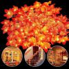 Fall Leaves Garland Lights | Thanksgiving Table & Home Décor with 40 LED Lights and Maple Leaf String Garland