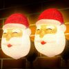 Christmas Santa Porch Light Covers | Outdoor Decorative Light Covers for Holiday Parties, Garages & Large Fixtures