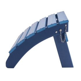 Adirondack Ottoman Set of 2 – Blue HDPE Folding Footrests
