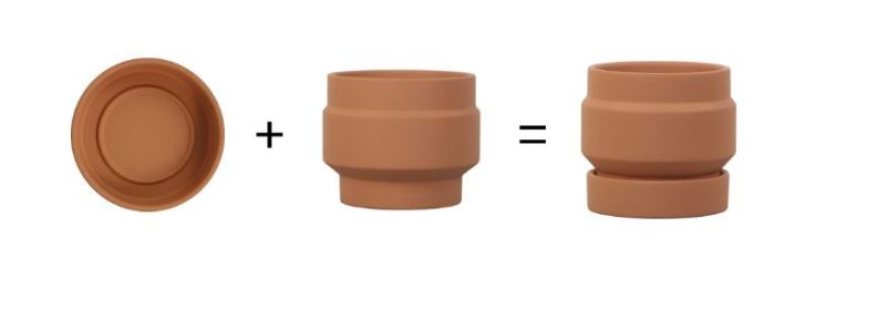 Mainstays 6in Spire Terra Round Planter, Terracotta