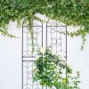 2 Pack Metal Garden Trellis 86.7" x 19.7" Rustproof Trellis for Climbing Plants Outdoor Flower Support Black