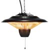 VEVOR Hanging Patio Heater, 1500W Outdoor/Indoor Electric Space Infrared Heater, IP34 Protection Ceiling Heater with 23.6 inch Pull Cord & 20 inch Adj