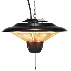 VEVOR Hanging Patio Heater, 1500W Outdoor/Indoor Electric Space Infrared Heater, IP34 Protection Ceiling Heater with 23.6 inch Pull Cord & 20 inch Adj