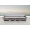 Fully Assembled 4-Piece Outdoor Rattan Sectional Seating Set with Plush Cushions