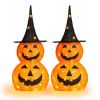 2pcs 3ft Halloween Collapsible Pumpkin Decorations 150 LED Lights