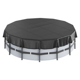 VEVOR 18 Ft Round Pool Cover, Solar Covers for Above Ground Pools, Safety Pool Cover with Drawstring Design, PVC Summer Pool Cover