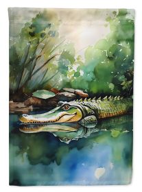 Alligator Garden Flag Mailbox Flag Decorative Yard Flag Banner Outside Patio Artwork Yard Flower Beds, Garden Size, Multicolor