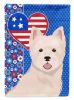 Westie West Highland White Terrier USA American Garden Flag Mailbox Flag Decorative Yard Flag Banner Outside Patio Artwork Yard Flower Beds