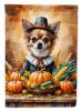 Chihuahua Thanksgiving Garden Flag Mailbox Decorative Yard Banner Outside Patio Artwork for Flower Beds, Garden Size, Multicolor