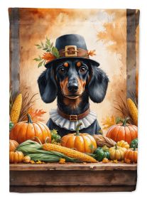 Dachshund Thanksgiving Garden Flag Mailbox Decorative Yard Banner Outside Patio Artwork for Flower Beds, Garden Size, Multicolor