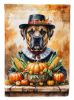 Bullmastiff Thanksgiving House Flag Large Porch Sleeve Pole Decorative Outside Yard Banner Artwork Wall Hanging, Polyester, House Size, Multicolor