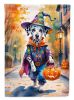 Dalmatian Halloween Trick or Treat House Flag Large Porch Sleeve Pole Decorative Outside Yard Banner Artwork Wall Hanging, Polyester, House Size
