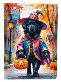 Newfoundland Halloween Trick or Treat House Flag Large Porch Sleeve Pole Decorative Outside Yard Banner Artwork Wall Hanging, Polyester, House Size