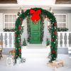 Christmas Archway Decoration – 94.49 x 15.75 x 104.33 Inch Green PVC Arch with Ornaments for Holiday Indoor/Outdoor Display