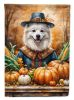 American Eskimo Thanksgiving Garden Flag Mailbox Decorative Yard Banner Outside Patio Artwork for Flower Beds, Garden Size, Multicolor