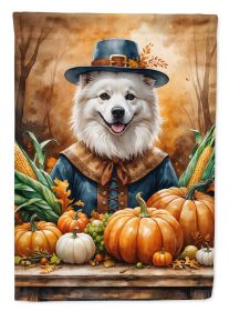 American Eskimo Thanksgiving Garden Flag Mailbox Decorative Yard Banner Outside Patio Artwork for Flower Beds, Garden Size, Multicolor