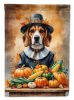 Beagle Thanksgiving House Flag Large Porch Sleeve Pole Decorative Outside Yard Banner Artwork Wall Hanging, Polyester, House Size, Multicolor