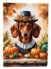 Red Brown Dachshund Thanksgiving Garden Flag Mailbox Decorative Yard Banner Outside Patio Artwork for Flower Beds, Garden Size, Multicolor