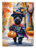 Scottish Terrier Halloween Trick or Treat Garden Flag Mailbox Flag Decorative Yard Flag Banner Outside Patio Artwork Yard Flower Beds, Garden Size