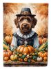 Chocolate Labradoodle Thanksgiving Garden Flag Mailbox Decorative Yard Banner Outside Patio Artwork for Flower Beds, Garden Size, Multicolor