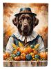 Chocolate Labrador Retriever Thanksgiving Garden Flag Mailbox Decorative Yard Banner Outside Patio Artwork for Flower Beds, Garden Size, Multicolor