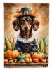 Chocolate Dachshund Thanksgiving Garden Flag Mailbox Decorative Yard Banner Outside Patio Artwork for Flower Beds, Garden Size, Multicolor