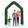 240×40×260cm PVC Christmas Arch with 1650 Branches, Holiday Arch Decoration with Steel Brackets for Indoor/Outdoor, Weddings & Festivals