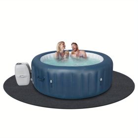 1PC Diameter Round Hot Tub Mat, Proof Backing & Absorbent Design. Washable Ground Protector for Inflatable Tubs, Suitable for 2M Diameter bathtub