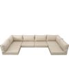14 PCS Outdoor Cushions for Patio Furniture Replacement, Patio Furniture Cushions with Sponge, Deep Seat Patio Cushions(Beige)[Sale on Temu is banned,