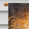 Yellow Labrador Retriever Spooky Halloween House Flag Large Porch Sleeve Pole Decorative Outside Yard Banner Artwork Wall Hanging, Polyester