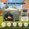 VEVOR Pop Up Gazebo Tent, Pop-Up Screen Tent 6 Sided Canopy Sun Shelter with 6 Removable Privacy Wind Cloths & Mesh Windows, 10x10FT Quick Set Screen