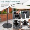 4 Pieces Patio Cantilever Offset Umbrella Weights Base Plate Set