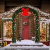 Christmas Archway Decoration – 94.49 x 15.75 x 104.33 Inch Green PVC Arch with Ornaments for Holiday Indoor/Outdoor Display