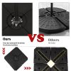 Outsunny 4-Piece Heavy Duty Cantilever Offset Umbrella Stand Base Weight, 264 lb. Capacity, Easy to Fill with Water or Sand