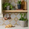 4 Pack 14 in. Beige Resin Self-Watering Planter