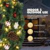 48 Inch Green Christmas Wreath with Bow, 150 LED Lights, Durable PVC, USB Powered, Holiday Decoration for Indoor & Outdoor