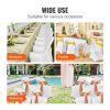 VEVOR White Stretch Spandex Chair Covers - 30 PCS, Folding Kitchen Chairs Cover, Universal Washable Slipcovers Protector, Removable Chair Seat Covers,