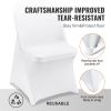 VEVOR White Stretch Spandex Chair Covers - 30 PCS, Folding Kitchen Chairs Cover, Universal Washable Slipcovers Protector, Removable Chair Seat Covers,