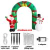 Christmas Inflatables Archway with Build in LED Light 7.9 Ft Inflatable Santa Claus and Snowman Arch Indoor and Outdoor Holiday Decorations Winter Yar
