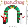 Christmas Inflatables Archway with Build in LED Light 7.9 Ft Inflatable Santa Claus and Snowman Arch Indoor and Outdoor Holiday Decorations Winter Yar