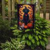 Black Labrador Retriever Witchy Halloween Garden Flag Mailbox Flag Decorative Yard Flag Banner Outside Patio Artwork Yard Flower Beds, Garden Size