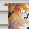 Pug Halloween Trick or Treat House Flag Large Porch Sleeve Pole Decorative Outside Yard Banner Artwork Wall Hanging, Polyester, House Size, Multicolor