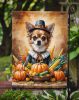 Chihuahua Thanksgiving Garden Flag Mailbox Decorative Yard Banner Outside Patio Artwork for Flower Beds, Garden Size, Multicolor