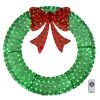 60Inch Christmas Wreath with 400 Warm White LED Lights, Remote Control Timer