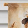 Goldendoodle Thanksgiving House Flag Large Porch Sleeve Pole Decorative Outside Yard Banner Artwork Wall Hanging, Polyester, House Size, Multicolor