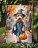 Labradoodle Halloween Trick or Treat Garden Flag Mailbox Flag Decorative Yard Flag Banner Outside Patio Artwork Yard Flower Beds, Garden Size