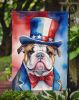 English Bulldog Patriotic American Garden Flag Mailbox Flag Decorative Yard Flag Banner Outside Patio Artwork Yard Flower Beds, Garden Size