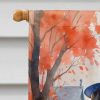 Boxer Halloween Trick or Treat House Flag Large Porch Sleeve Pole Decorative Outside Yard Banner Artwork Wall Hanging, Polyester, House Size