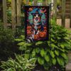 Australian Shepherd Witchy Halloween Garden Flag Mailbox Flag Decorative Yard Flag Banner Outside Patio Artwork Yard Flower Beds, Garden Size