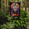 Old English Sheepdog Witchy Halloween Garden Flag Mailbox Flag Decorative Yard Flag Banner Outside Patio Artwork Yard Flower Beds, Garden Size